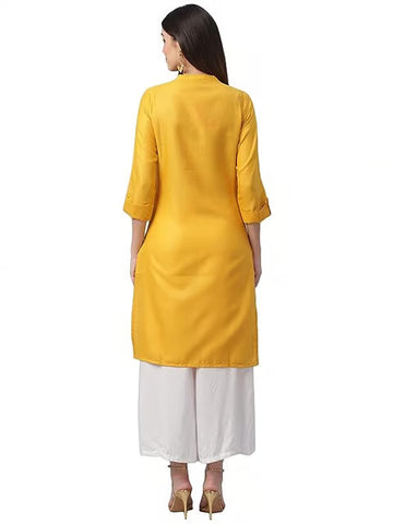 Embroidered Cotton Women's Kurta