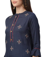 Embroidered Rayon Dobby Women's Kurta