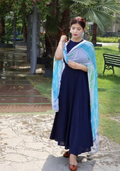 Women Kurta and Dupatta Set Cotton Blend